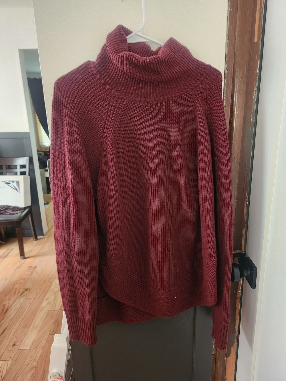 Universal Standard Wine-Red Turtleneck Sweater